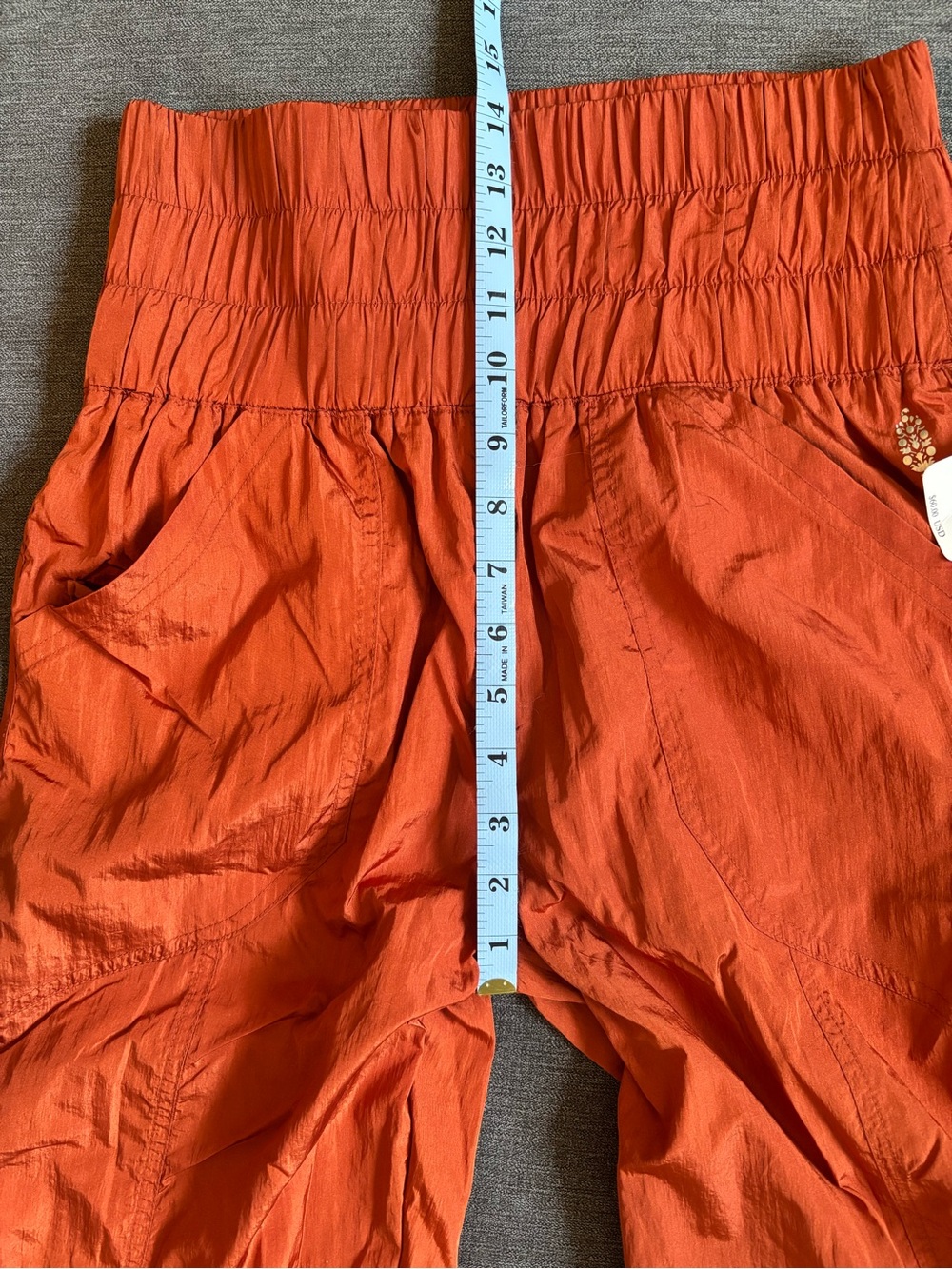FP Movement Free People The Way Home Joggers Orange Nylon Track Pants Size S NWT - Picture 6 of 10